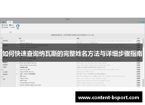 如何快速查询纳瓦斯的完整姓名方法与详细步骤指南